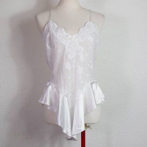 Vintage Etienne 80's-90's Bridal Lingerie One Piece Body Suit Size L/XL
